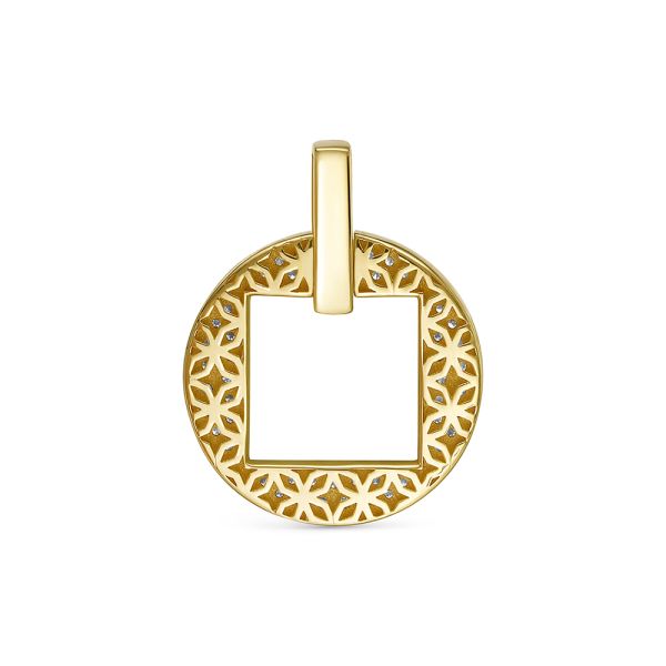 Подвеска с 47 бриллиантами из лимонного золота 144643