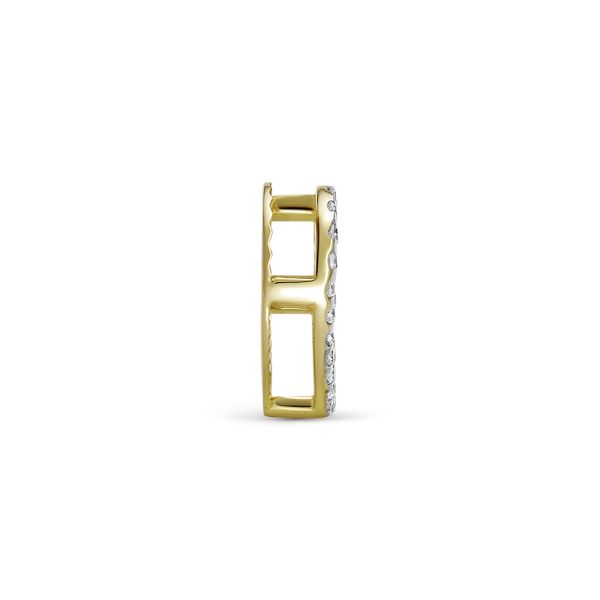 Подвеска с 26 бриллиантами 0.13 карат из лимонного золота 142875