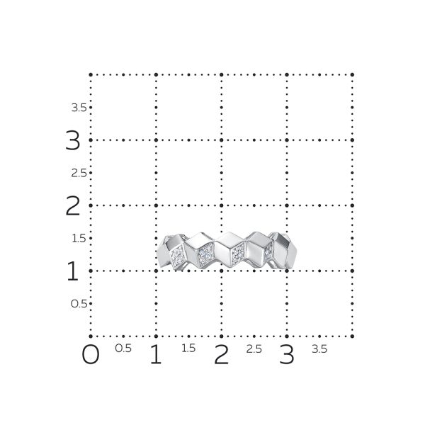 Кольцо с 28 бриллиантами 0.14 карат из белого золота 121593