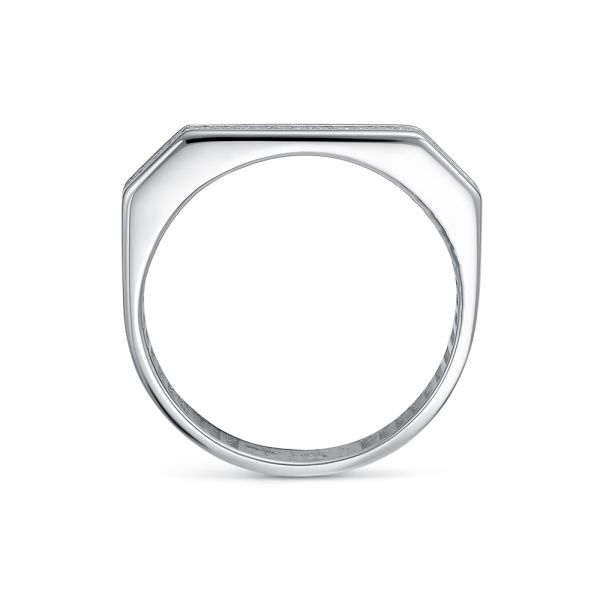 Кольцо с 19 бриллиантами 0.095 карат из белого золота 140488