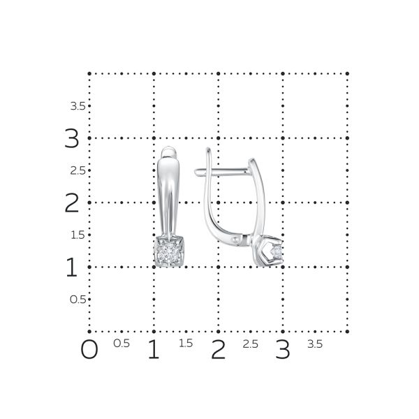 Серьги с бриллиантами 0.218 карат из белого золота 136362