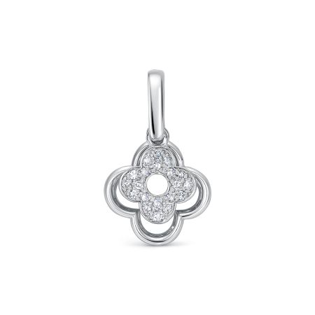 Подвеска с 20 бриллиантами 0.1 карат из белого золота 140814