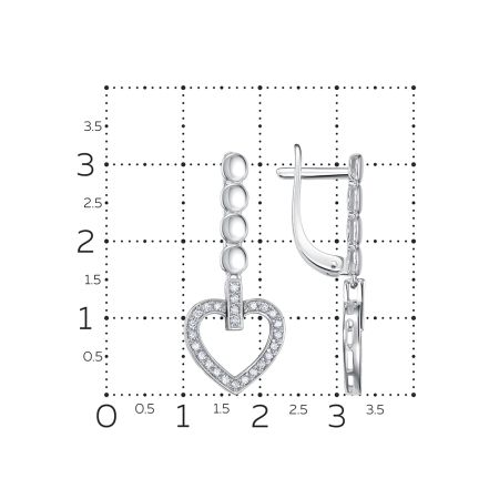Серьги с 50 бриллиантами 0.35 карат из белого золота 138854 Серьги с 50 бриллиантами 0.35 карат из белого золота 138854