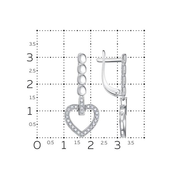 Серьги с 50 бриллиантами 0.35 карат из белого золота 138854