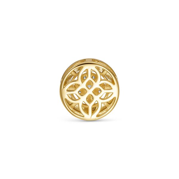 Подвеска с 9 бриллиантами из лимонного золота 144630