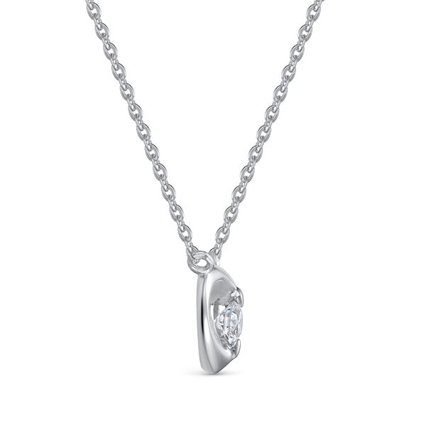 Колье с бриллиантом 0.109 карат из белого золота 141528