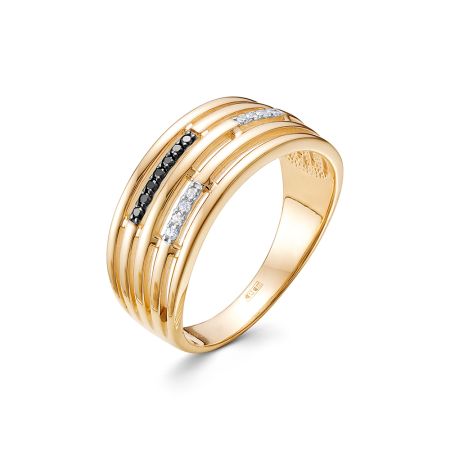 Кольцо с бриллиантами из красного золота 110541