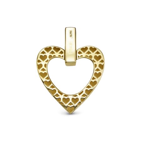 Подвеска с 14 бриллиантами 0.07 карат из лимонного золота 142872