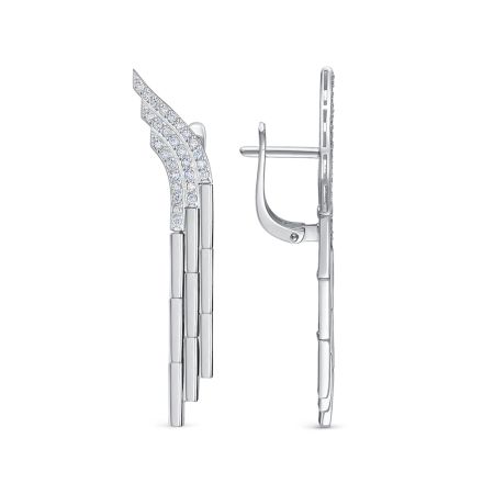 Серьги с 56 бриллиантами 0.392 карат из белого золота 126371