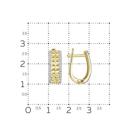 Серьги с 64 бриллиантами 0.32 карат из лимонного золота 140779 Серьги с 64 бриллиантами 0.32 карат из лимонного золота 140779