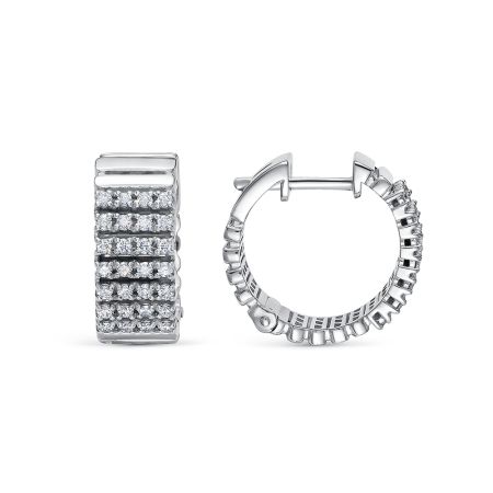 Серьги с 56 бриллиантами 0.392 карат из белого золота 145697