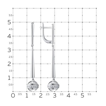 Серьги с 36 бриллиантами 0.252 карат из белого золота 134428