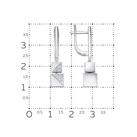 Серьги с 36 бриллиантами 0.252 карат из белого золота 134430