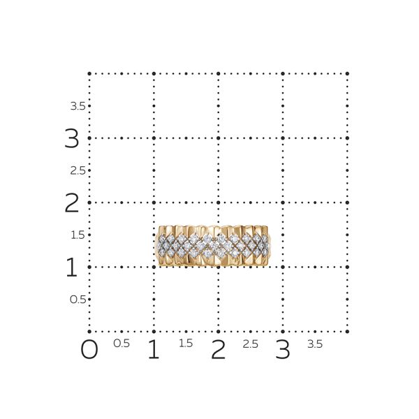 Кольцо с 31 бриллиантом 0.217 карат из красного золота 141104 Кольцо с 31 бриллиантом 0.217 карат из красного золота 141104