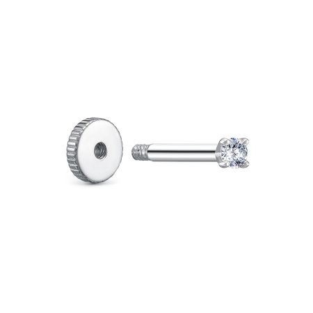Пирсинг с бриллиантом 0.045 карат из белого золота 141500
