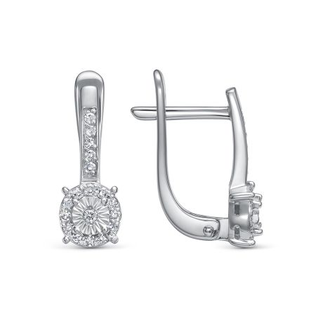 Серьги с 36 бриллиантами из белого золота 142857