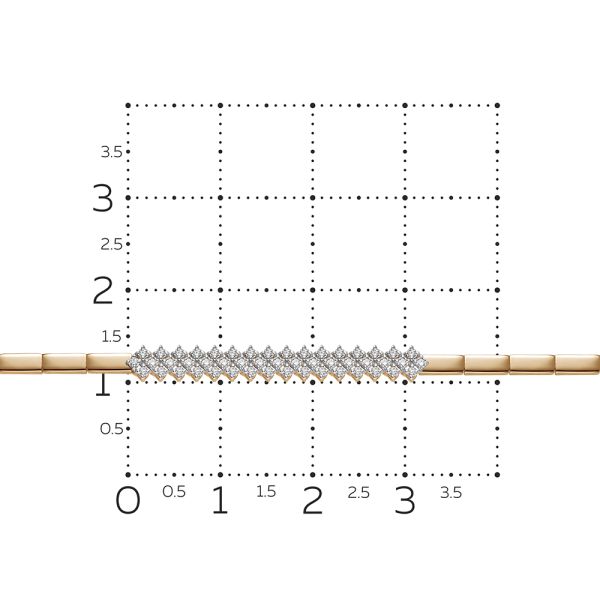 Браслет с 49 бриллиантами 0.343 карат из красного золота 142972