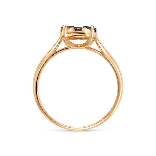 Кольцо с 7 коньячными бриллиантами из красного золота 141328