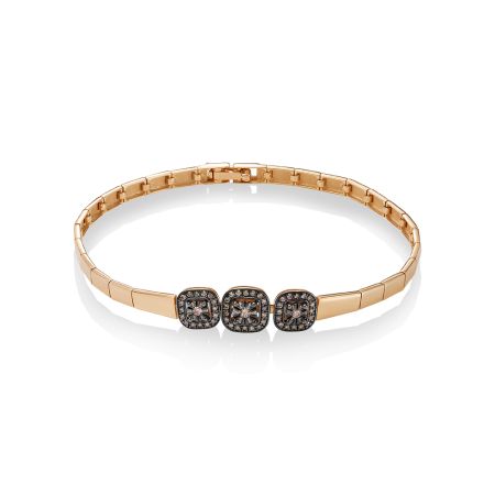 Браслет с 71 коньячным бриллиантом из красного золота 139078