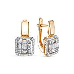 Серьги с x из красного золота 138885