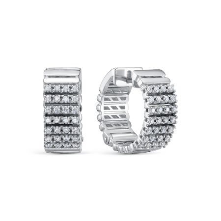 Серьги с 56 бриллиантами 0.392 карат из белого золота 145697