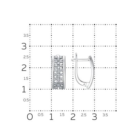 Серьги с 46 бриллиантами 0.322 карат из белого золота 141362