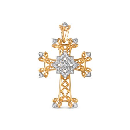 Подвеска с 38 бриллиантами из красного золота 142918