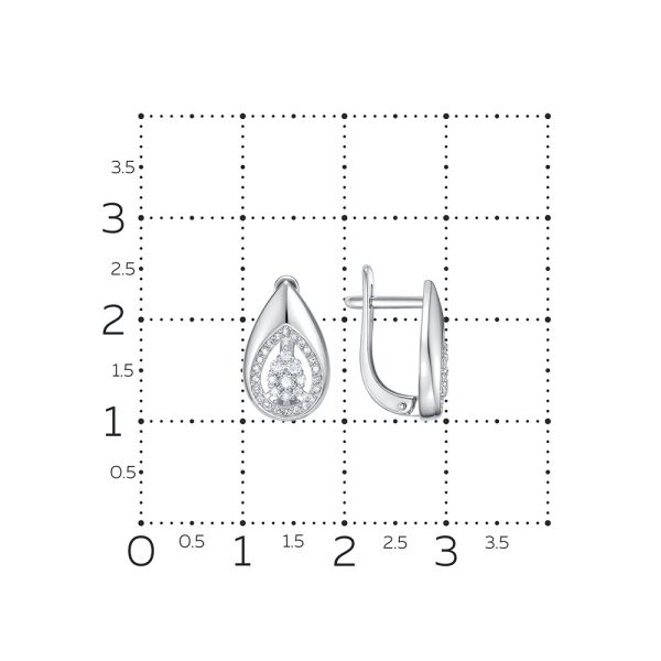 Серьги с 62 бриллиантами из белого золота 132518