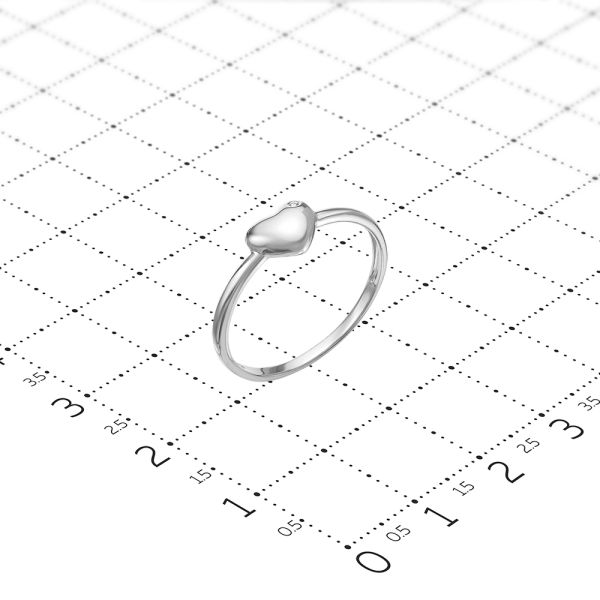 Кольцо с бриллиантом 0.005 карат из белого золота 74914
