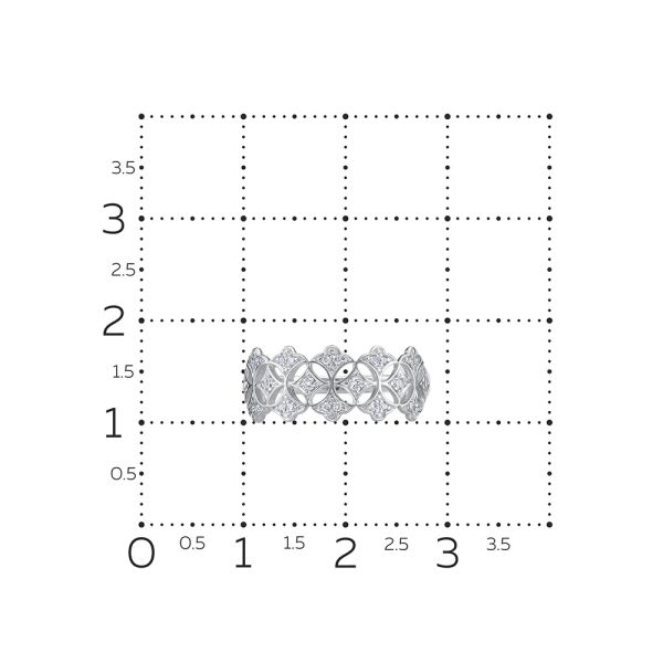 Кольцо с 26 бриллиантами из белого золота 142007