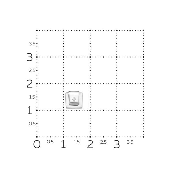 Подвеска с бриллиантом 0.007 карат из белого золота 91739