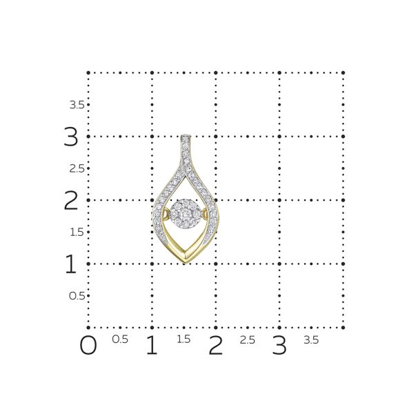 Подвеска с 32 бриллиантами из лимонного золота 127082