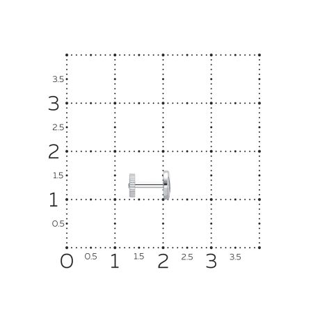 Пирсинг с 7 бриллиантами 0.035 карат из белого золота 131601