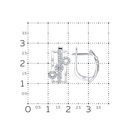 Серьги с 72 бриллиантами 0.36 карат из белого золота 137885