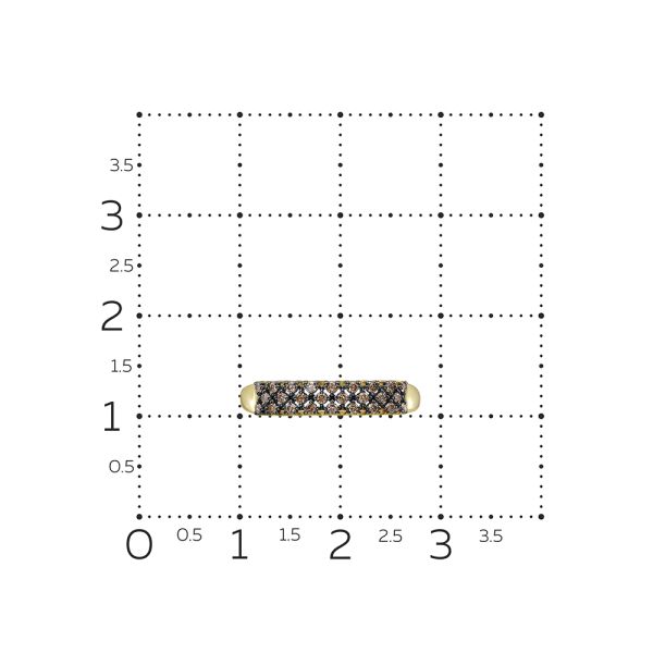 Кольцо с 26 коньячными бриллиантами из лимонного золота 141436 Кольцо с 26 коньячными бриллиантами из лимонного золота 141436