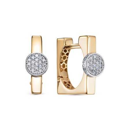 Серьги с 76 бриллиантами из красного золота 140788