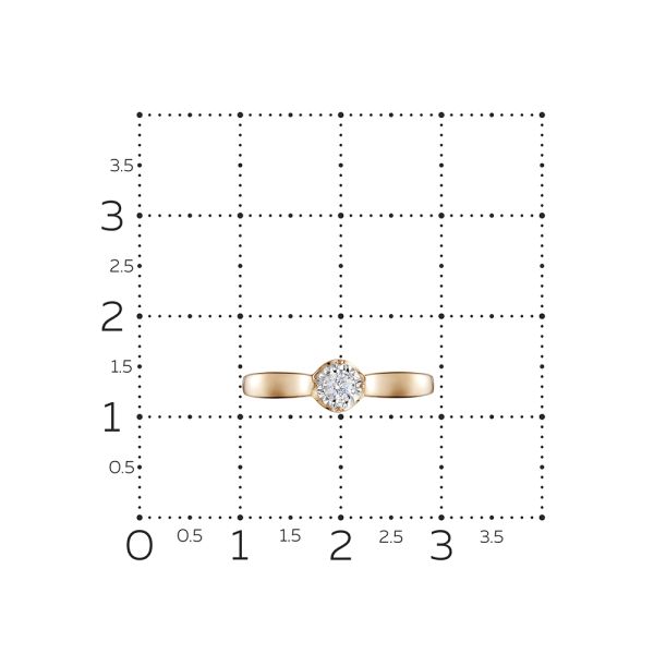 Кольцо с 11 бриллиантами из комбинированного золота 85623