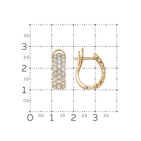 Серьги с 50 бриллиантами 1.605 карат из красного золота 115307