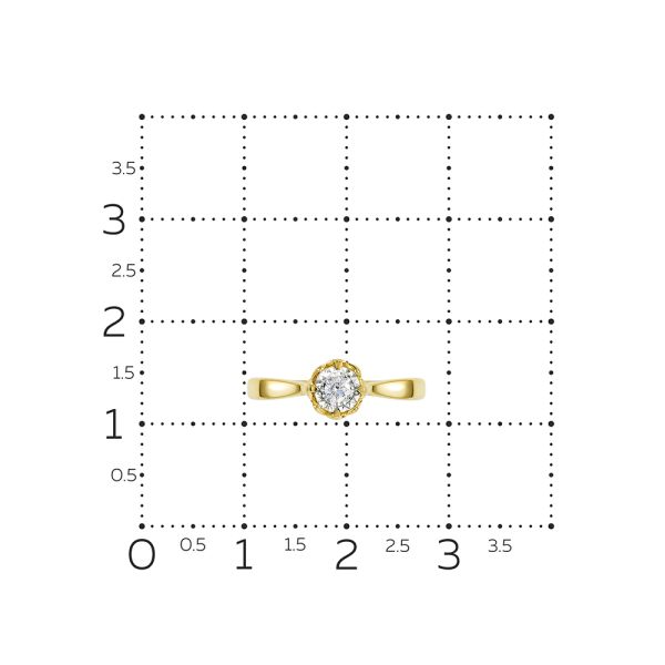 Кольцо с бриллиантом 0.1 карат из комбинированного золота 85607
