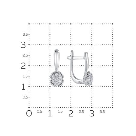 Серьги с 14 бриллиантами 0.336 карат из белого золота 136333