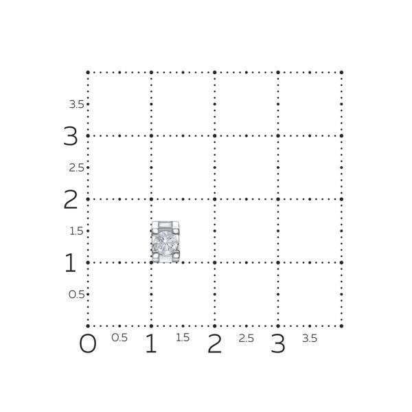 Подвеска с бриллиантом 0.215 карат из белого золота 119304