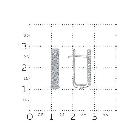 Серьги с 46 бриллиантами 0.322 карат из белого золота 141349