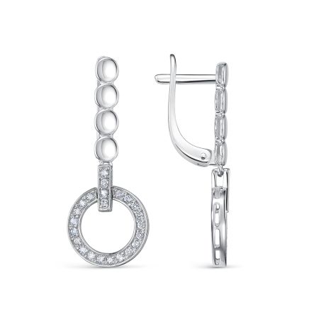 Серьги с 46 бриллиантами 0.322 карат из белого золота 138852