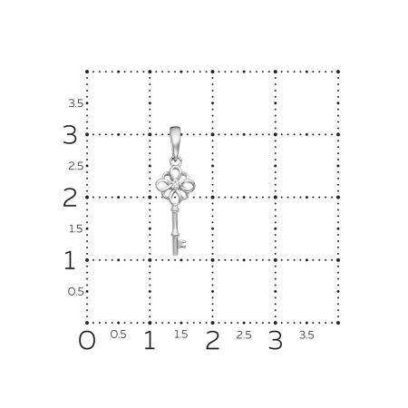 Подвеска с бриллиантом 0.005 карат из белого золота 61483