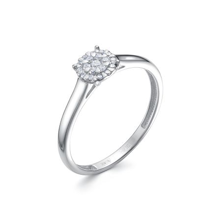 Кольцо с 19 бриллиантами из белого золота 142263