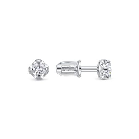 Серьги-пусеты с бриллиантами 0.218 карат из белого золота 148342