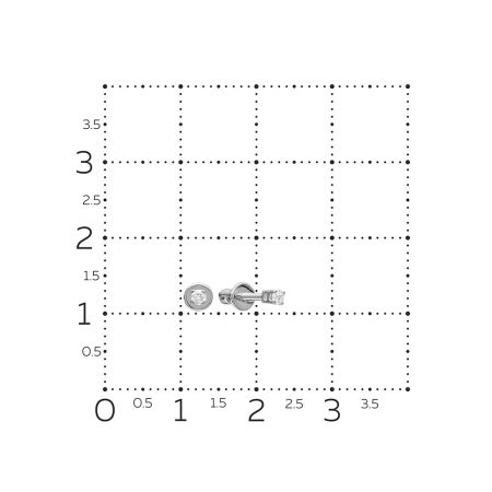 Серьги-пусеты с бриллиантами 0.064 карат из белого золота 61655