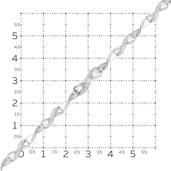 Браслет с 49 бриллиантами из белого золота 78482