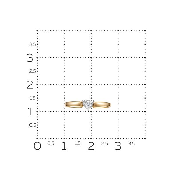 Кольцо с бриллиантом 0.03 карат из красного золота 112960