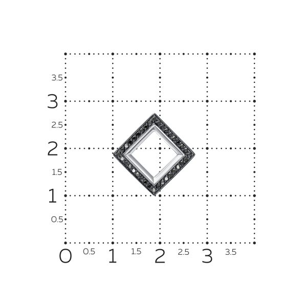 Подвеска с 36 черными бриллиантами из белого золота 131514